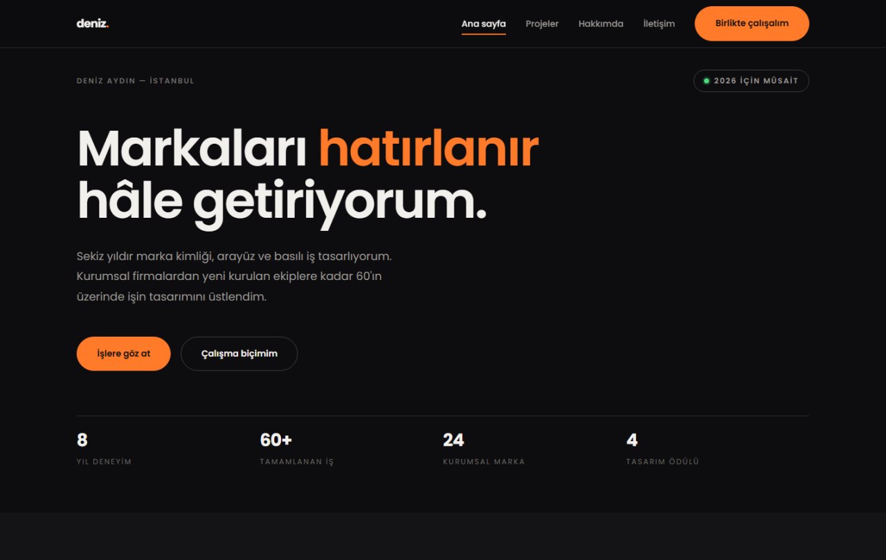 Portföy Minimal önizlemesi