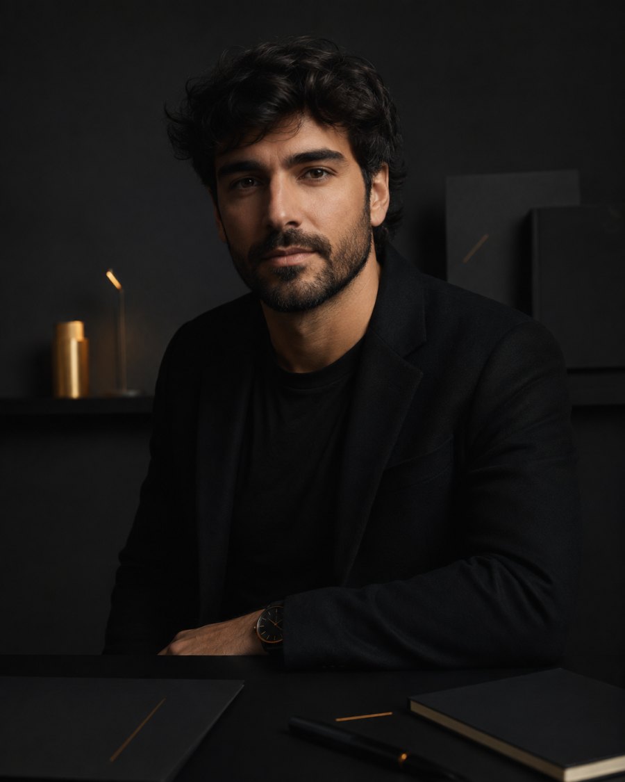 Deniz Aydın'ın stüdyo portresi